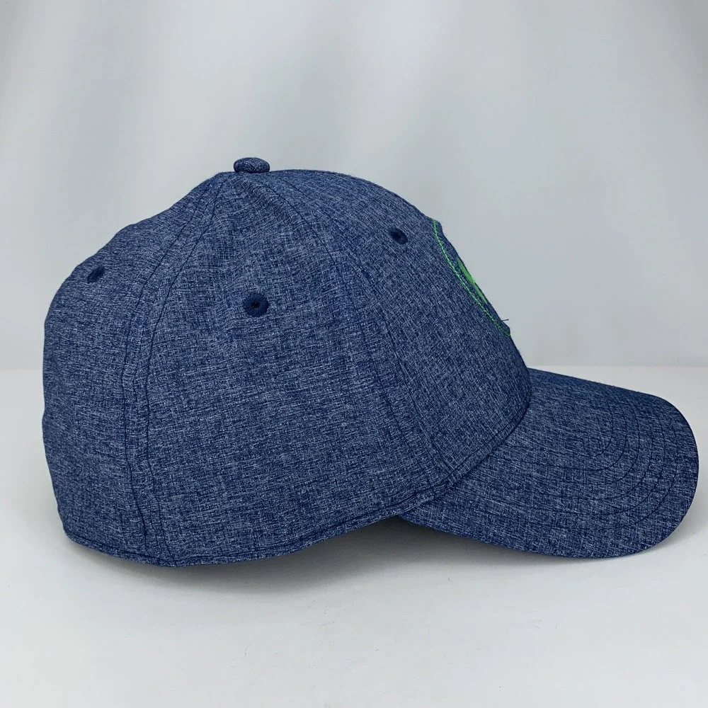 Under Armour Golf Hat LG / XL Fitted Stretch Heather Blue Green Soft Light Cap
